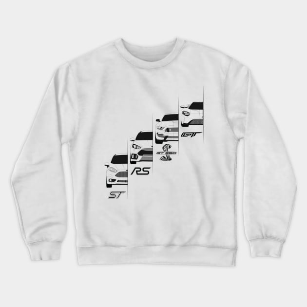 Ford Performance (Black) Crewneck Sweatshirt by AutomotiveArt